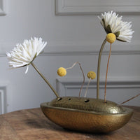 Florero base dorado