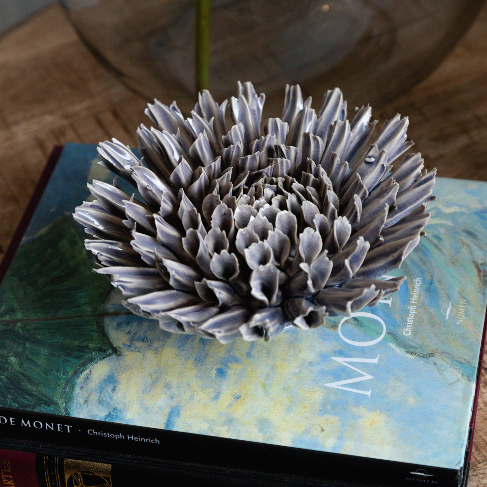 Flor de ceramica Lila