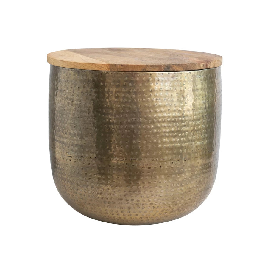Mesa de metal con storage SET de 2
